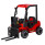 Kids 12v Red Battery Powered Ride-in Working Fork Lift Truck Toy