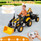 Kids 12v Yellow CAT Style 4 -1 Ride On Tractor, Digger & Trailer