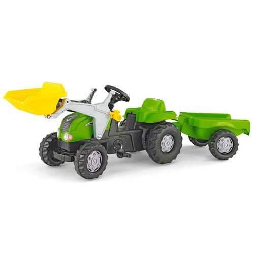 Kids Green Pedal Tractor Set With Frontloader Kids Green Pedal Tractor Set With Frontloader