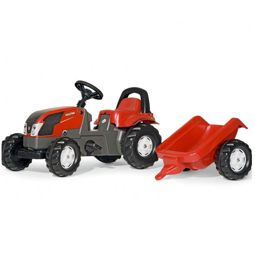 Valtra Kids Red Ride On Pedal Tractor Trailer Set Valtra Kids Red Ride On Pedal Tractor Trailer Set