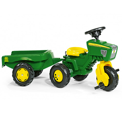 Kids John Deere Trike Electric Steering Pedal Tractor Set Kids John Deere Trike Electric Steering Pedal Tractor Set