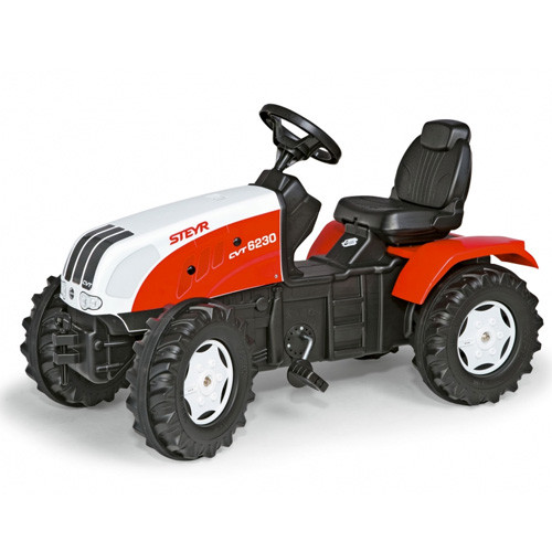 Steyr Classic White & Red Pedal Kids Sit On Tractor Steyr Classic White & Red Pedal Kids Sit On Tractor