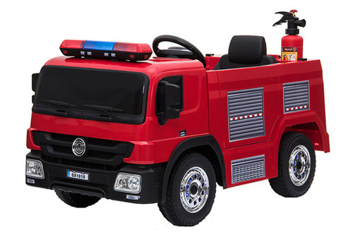 12v Battery Powered Ride On Fire Engine with Working Lights, Sounds & MP3