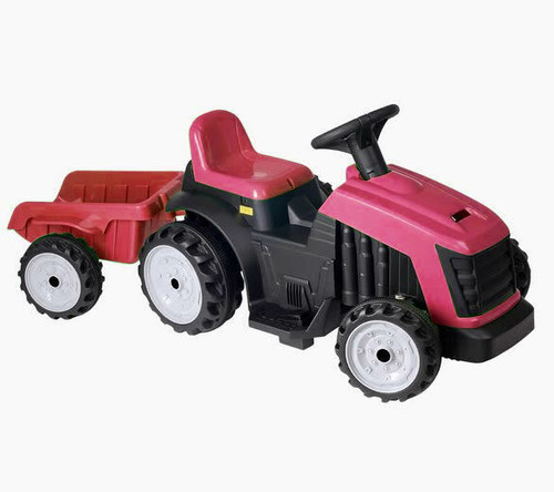 Girls Pink Colour 6v Battery Powered Ride on Tractor & Trailer