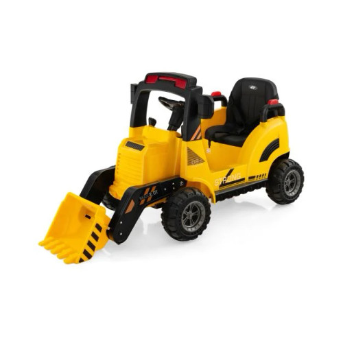 Kids 12v Yellow Battery Powered Sit-in  Digger Tractor & Remote