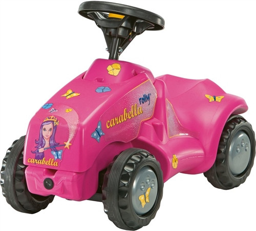 Girls Ride on Pink Sit & Scoot Mini Carabella Princess Tractor