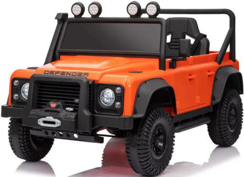 Kids 12v Official Orange Ride on Land Rover Defender