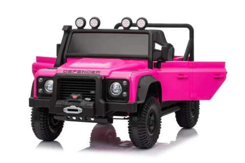 Pink Girls 24v Official Land Rover Defender Ride on Car & Remote