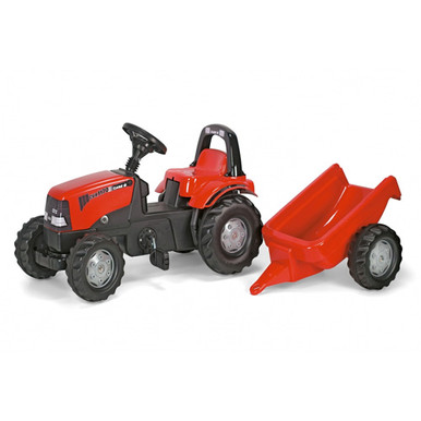 Case Red Ride On Childrens Pedal Tractor Trailer Set Kids