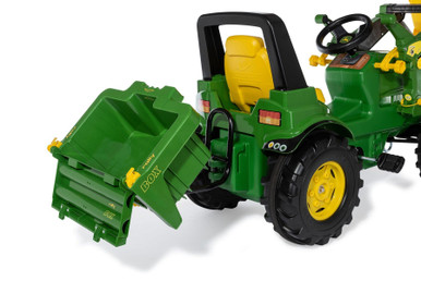 Kids Add On Green Rear Box for Rolly Ride on Pedal Tractors - Kids