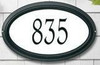 Whitehall Concord Oval Reflective Address Plaque Wall Mount