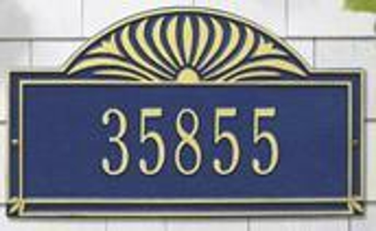 Whitehall Sunburst Lawn Address Plaque - One Line