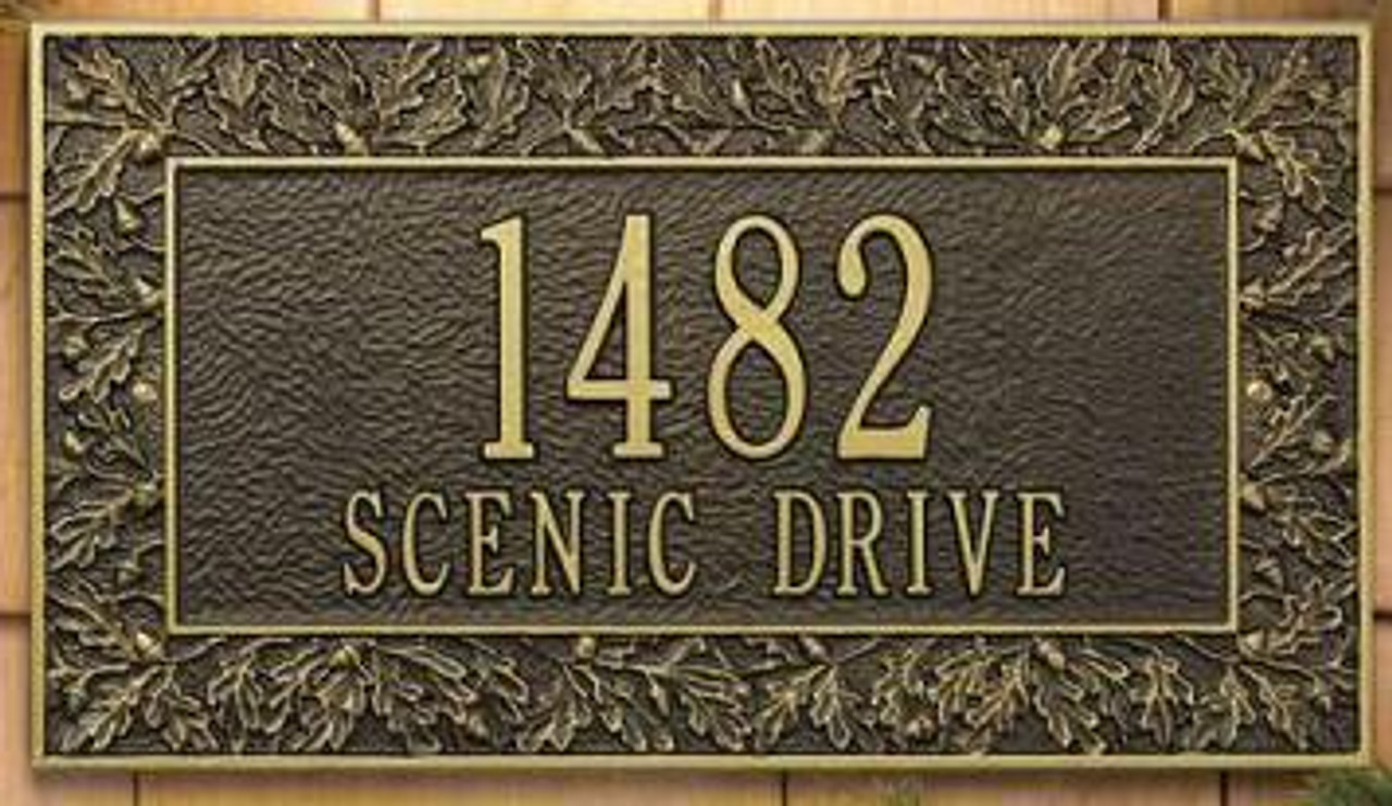 Whitehall Oakleaf Leaf Frame Address Plaque