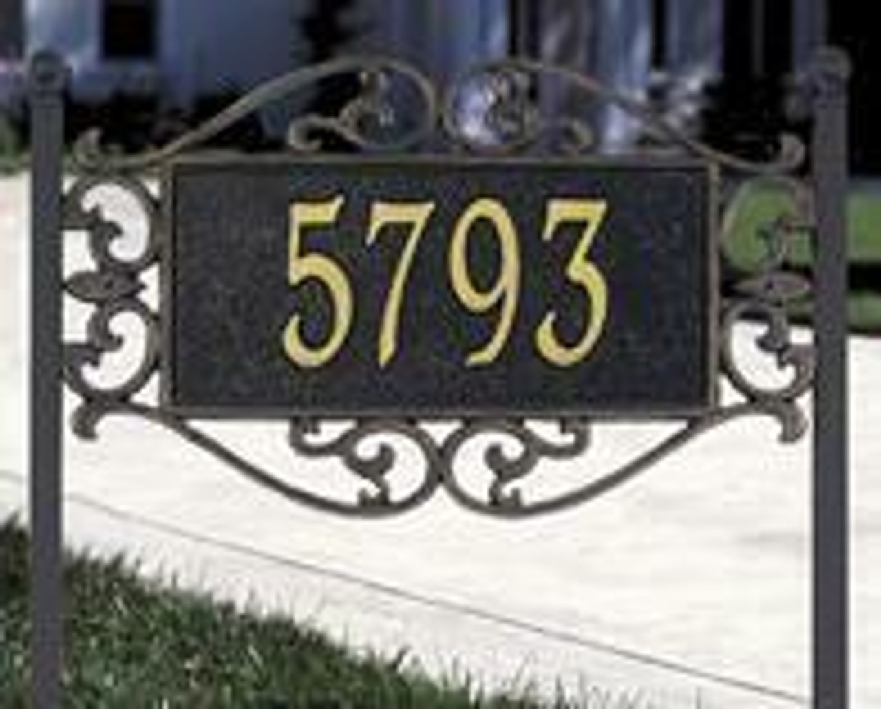 Whitehall Lewis Fretwork Lawn Address Plaque - One Line