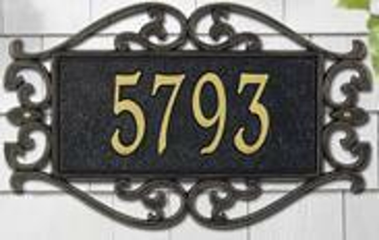 Whitehall Lewis Fretwork Wall Address Plaque - One Line Whitehall Lewis Fretwork Wall Address Plaque - One Line