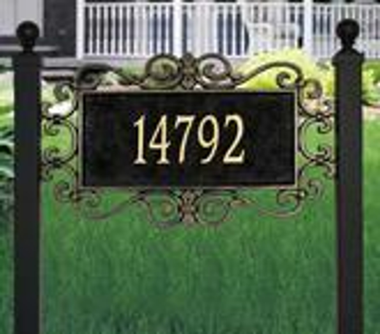 Whitehall Mears Fretwork Estate Lawn Address Plaque - One Line