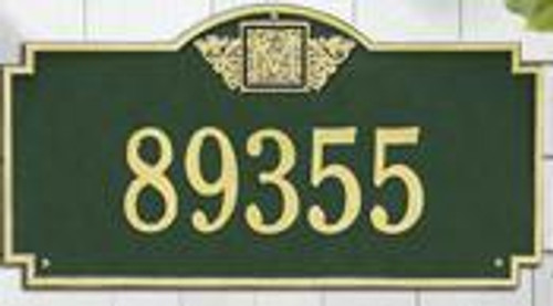 Whitehall Monogram Estate Wall Address Plaque - One Line