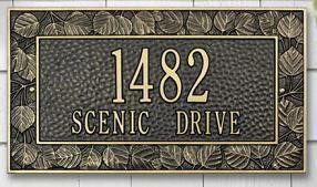 Whitehall Aspen Leaf Frame Address Plaque