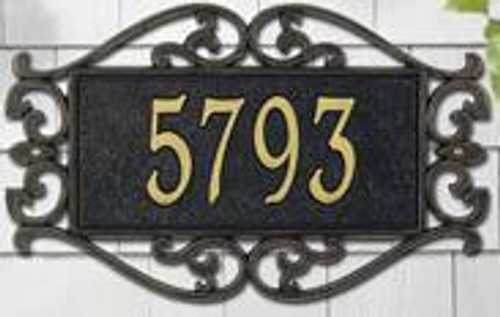 Whitehall Lewis Fretwork Wall Address Plaque - One Line Whitehall Lewis Fretwork Wall Address Plaque - One Line