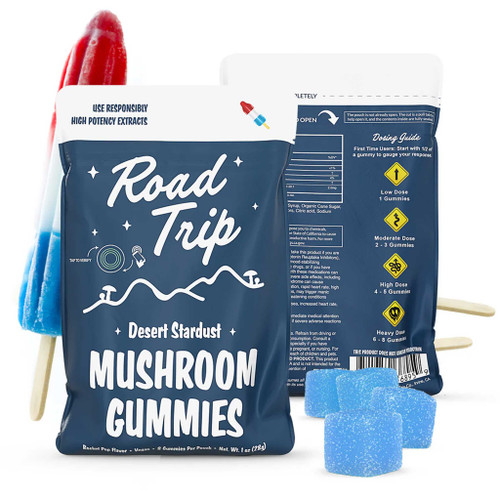 Road Trip Desert Stardust Mushroom Gummies – Rocket Pop - 8pk
