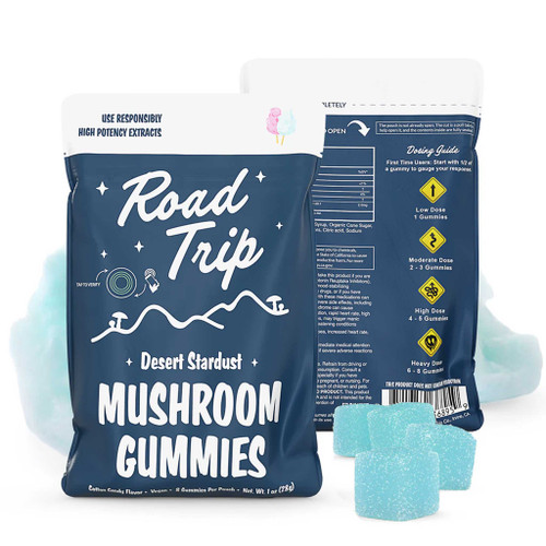 Road Trip Desert Stardust Mushroom Gummies – Cotton Candy - 8pk