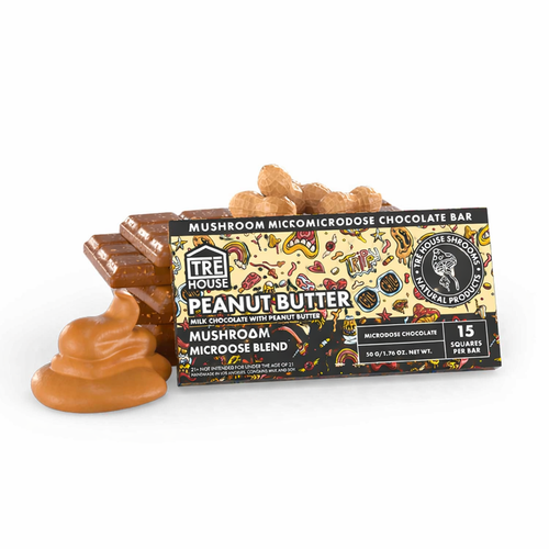 TRE House Mushroom Chocolate Bar – Peanut Butter (15 Squares)