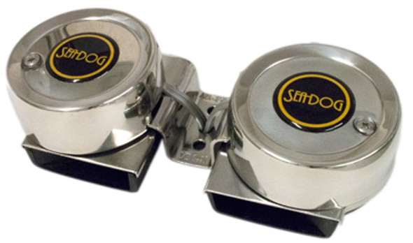 Sea Dog Marine Stainless Steel Mini Compact Horn - Twin (431125-1)