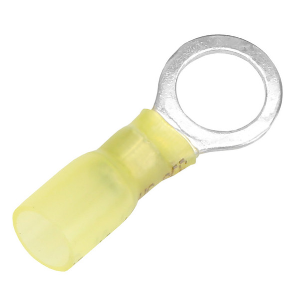 Pacer 12-10 AWG Heat Shrink Ring Terminal - 3/8" Stud Size - 100 Pack TE10-38R-100