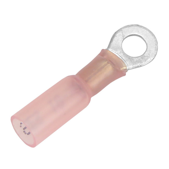 Pacer 22-18 AWG Heat Shrink Ring Terminal - #8 Stud Size - 25 Pack TE18-8R-25