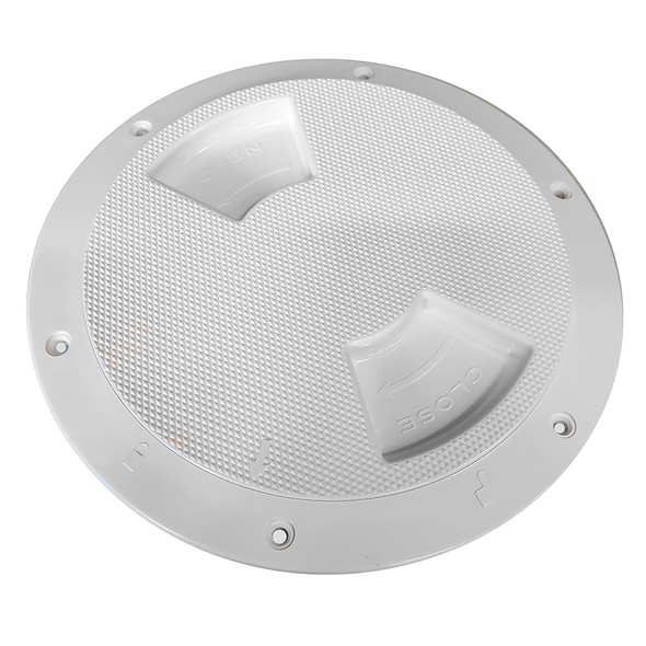 Sea-Dog Textured Quarter Turn Deck Plate - White - 6" 336162-1
