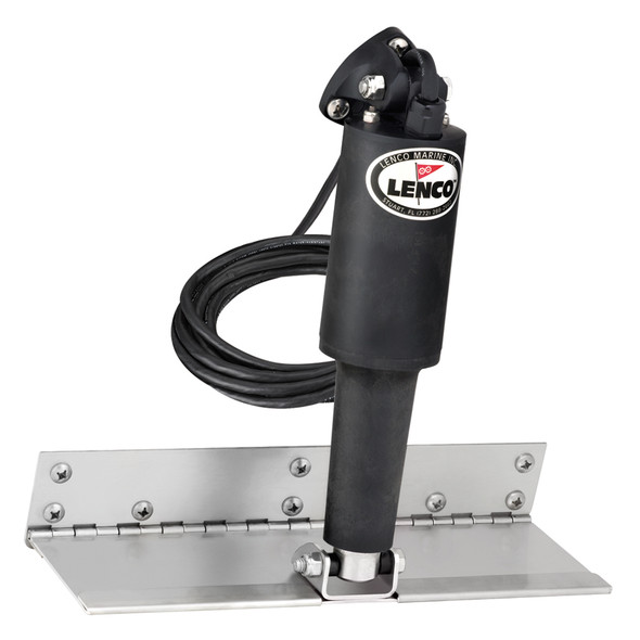 Lenco 4" x 12" Limited Space Trim Tab Kit w/o Switch Kit 12V - Standard Finish - Standard Actuator 15125-101