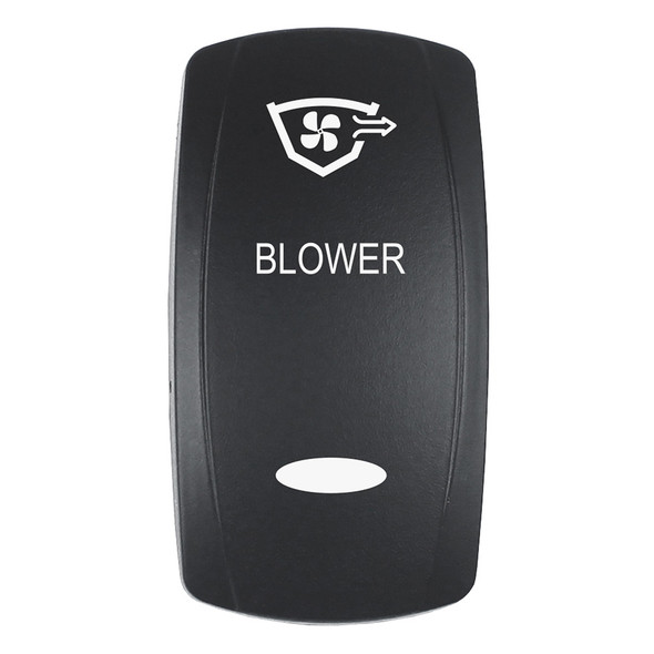 Pacer Actuator - 'BLOWER' f/V Series Contura Switches - Black - Laser Etched (Top/Bottom Light) EV2LE-BLWR