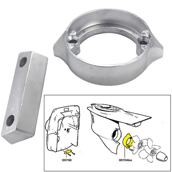 Tecnoseal Anode Kit w/Hardware - Volvo Duo-Prop 290 - Zinc 20706