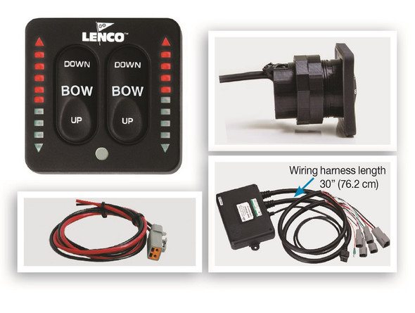 Lenco LED Two-Piece Indicator Switch with Pigtail for Dual Actuator Systems 15271-001