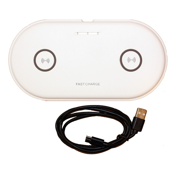 Lunasea Dual Qi Charge Pad - USB Powered (Power Supply Not Included) LLB-63AU-01-00