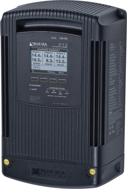 Blue Sea P12 Battery Charger 12v Output 120/230V Input 40Amp 3 Bank 7532-BSS