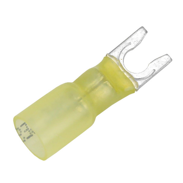 Pacer 12-10 AWG Heat Shrink Spade Terminal - #10 Stud Size - 100 Pack TE10-10SLF-100