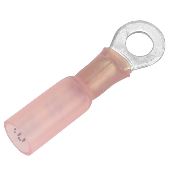 Pacer 22-18 AWG Heat Shrink Ring Terminal - #8 Stud Size - 100 Pack TE18-8R-100
