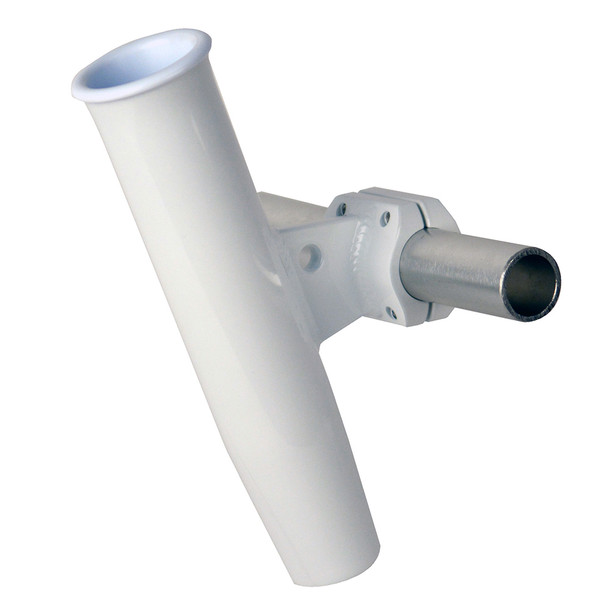 C.E. Smith Aluminum Horizontal Clamp-On Rod Holder 1.66" OD - White Powder Coated w/Sleeve 53721