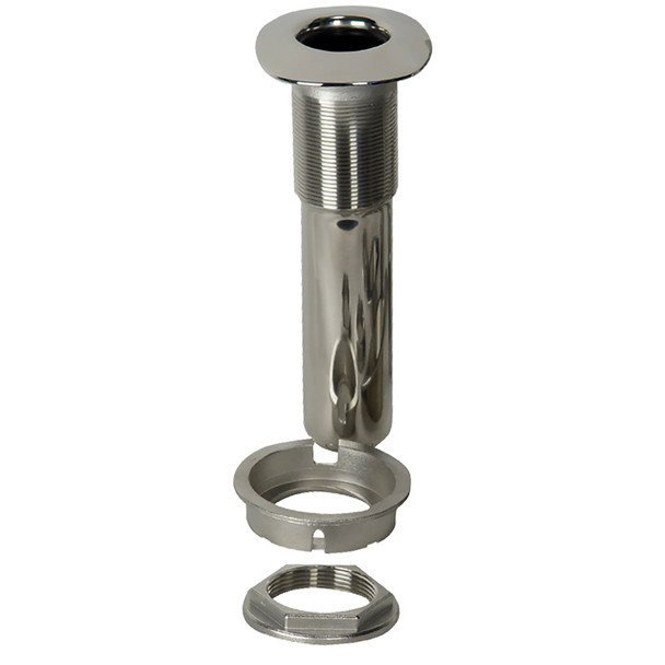 C.E. Smith 80 Series Screwless Flush Mount Rod Holder - 0 Degree - Stainless Steel - Swivel Bottom - Black Liner 53686S