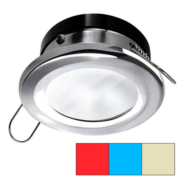 i2Systems Apeiron A1120 Spring Mount Light - Round - Red, Warm White &amp; Blue - Brushed Nickel A1120Z-41HCE