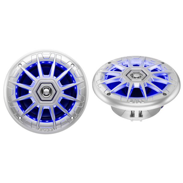Boss Audio 6.5" MRGB65S Speakers w/RGB Lighting - Silver - 200W MRGB65S