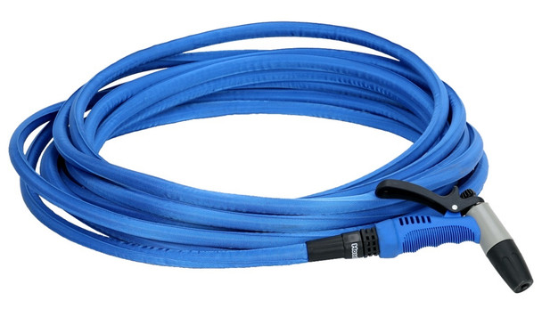 HoseCoil 50' Blue Flexible Hose Kit with Rubber Tip Nozzle HF50K