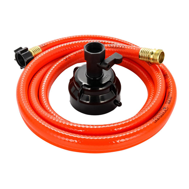 Camco RhinoFlex 10&rsquo; Clean Out Hose w/Rinser Cap - 5/8" Internal Diameter 22999