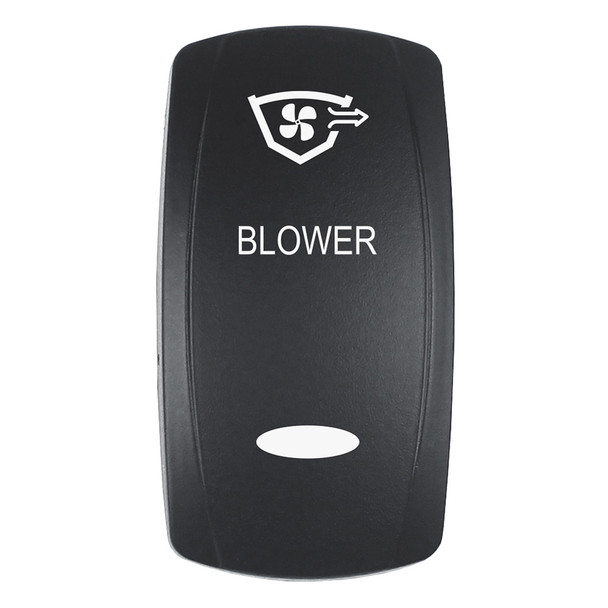 Pacer Actuator - 'BLOWER' f/V Series Contura Switches - Black - Laser Etched (Top/Bottom Light) EV2LE-BLWR