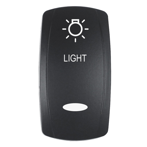 Pacer Actuator - 'LIGHT' f/V Series Contura Switches - Black - Laser Etched (Top/Bottom Light) EV2LE-LT