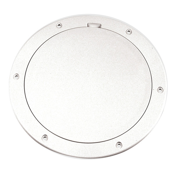 Beckson 6" Smooth Center Pry-Out Deck Plate - White DP61-W
