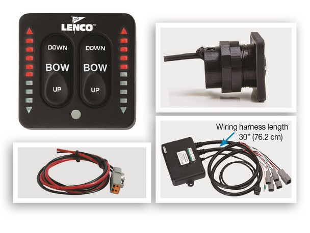 Lenco LED Two-Piece Indicator Switch with Pigtail for Dual Actuator Systems 15271-001
