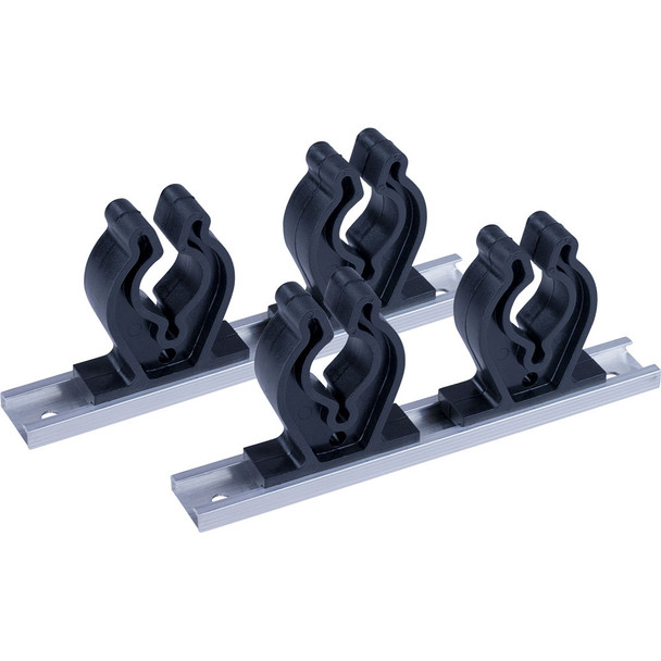 Sea-Dog Track Rod Holder - 7" Tracks - 4 Rod Clips 325044-1
