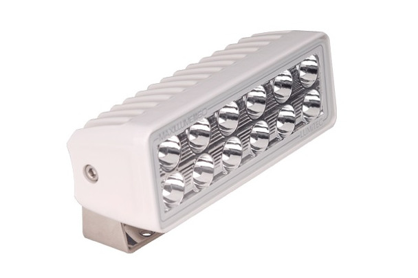 Lumitec Maxillume H60 Flood White LED Trunnion Mount White Finish 12/24V 101334